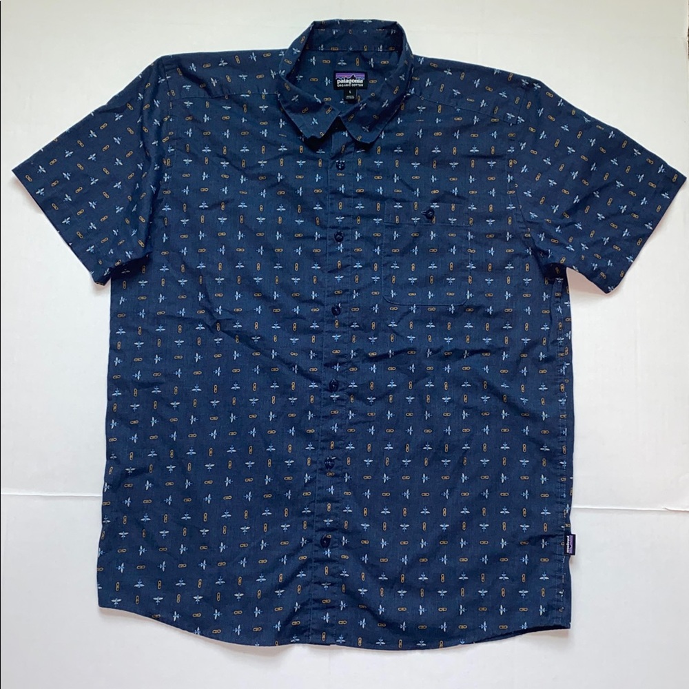 Patagonia‎ Go To Shirt In Flying Climb Tidepool Blue - Picture 2 of 12
